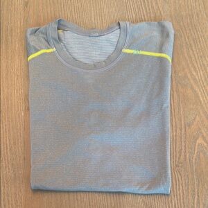 Gray lululemon Shirt with Yellow Accents
